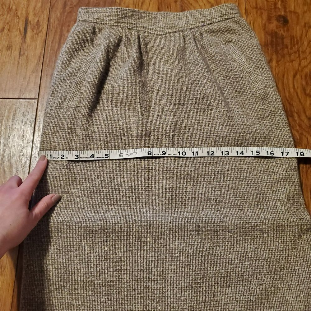 Vintage 70s/80s Patty Woodard Tweed High Waist Midi Pencil Skirt Womens 26 Waist - Picture 8 of 8
